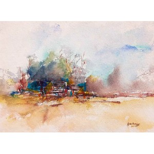Ejaz Khan, 11 x 15 Inch, Water Color on Paper, Abstract Painting, AC-EJK-006